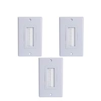 HONGYE Wall Plate 3-Pack, Easy to Install, For Speaker HDMI Network Phone Cables Home Theater Systems Pass Through Insert (Snowy White)