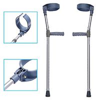 Trekking Poles Stable Single-Foot Crutches Retractable Lightweight Aluminum Elbow Crutch Ergonomic Handle Crutches for Personal and Professional Use,2pcs