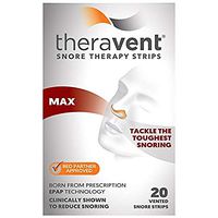 Theravent Snore Therapy Strips, Maximum Strength, Tackle the Toughest Snoring, Bed Partner Approved, 20 Count