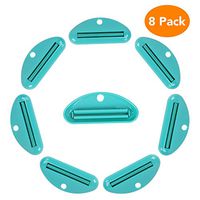 Phoenixee Toothpaste Squeezer, Multi-Purpose Toothpaste Tube Squeezer, 8 Pack Tube Squeezers, Durable Toothpaste Squeezer Roller, Easy Press Tube Squeezer Tool Dispenser, Toothpaste Clip for Home