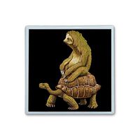 Contact Lens Box Holder Container Case Storage Eyecare Kit -Sloth Ride Sea Turtle