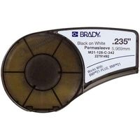 Brady M21-125-C-342, 110923 0.235" x7' White BMP21 Heat Shrink Wire Marking Sleeve, Pack of 3 Cartridges