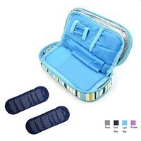 TAWA Insulin Cooler Bag Diabetic Medication Cooler Travel Case Diabetic Medication Cooler with 2 Ice Pack and Insulation Liner(Blue)