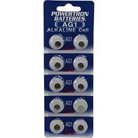 Powertron (10) AG1 Watch Batteries - SR621, SR621SW, 364, 164