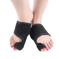 LUOEM 1 Pair Big Toe Splints Bunion Corrector Toe Separator Straightener for Women Men - Free Size (Black)