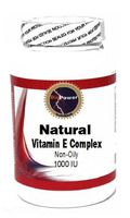Natural Vitamin E Complex (Non-Oily) 1000 IU 200 Capsules # BioPower Nutrition
