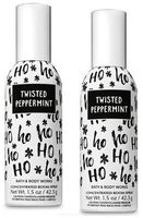 Bath and Body Works 2 Pack Twisted Peppermint Concentrated Room Spray 1.5 Oz.