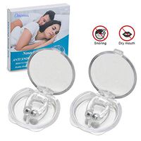 Clipple Silicone Magnetic Nose Vents Sleep Aid Devices,Upgraded Best Solution Nose Vents to Ease Breathing Mini Transparent Silicone Night Sleep Guard- 2PCS