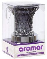 Aromar Electric Lamp Oil & Wax Warmer touch switch, Black Glass