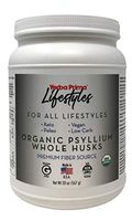 Yerba Prima Lifestyles 100% Organic Psyllium Whole Husks, Gluten Free & Non-GMO, 20 Oz