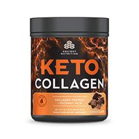Ancient Nutrition KetoCOLLAGEN Powder, Keto Diet Supplement, Types I and III Collagen Plus Coconut MCTs, Chocolate Flavor, 22 Servings, 16.4 oz
