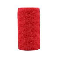 COMOmed Self Adherent Cohesive Bandage Latex FDA Approved 4"x5 Yards First Aid Bandages Stretch Sport Wrap Athletic Tape for Wrist Ankle Sprain and Swelling,Red(3 Rolls)