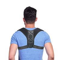Hecmoks Posture Corrector Back Support Brace for Men and Women - Improves Posture, Prevents Slouching and Hunching, Reliefs Upper Back and Neck Pain - Adjustable and Comfortable with Underarm Pads