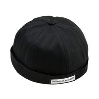 Meidexian888 Casual Hat for Men/Women,Street Patch Letters Wild Elegant Landlord Cap Younger Hat (Black)