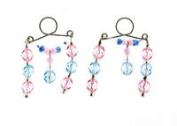 Fresh Nipple Luvers, Beaded, Pair, Pink/blue