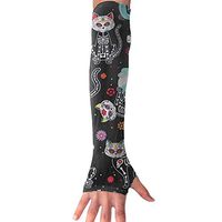 QG ZZX Skull Cats Unisex Compression Arm Sleeves UV Protection Performance Arm Sleeve - for Outdoor Sports Baseball,Basketball,Football (1 Pair)