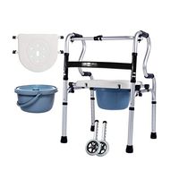 GYZ GY Elderly Walker Medical Walker Light Toilet Chair with Wheels and Without Wheels The Maximum Load Capacity is 100kg Medical Supplies (Color : B)