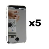5-Pack Premium Reusable LCD Mirror Screen Protector with Lint Cleaning Cloth for Apple iPhone 3G 8GB 16GB / 3G S 16GB 32GB