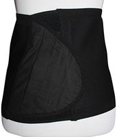 Safe n' Simple Unisex Ostomy Hernia Support Belt, Stoma Hernia Belt, 8", Black, Large