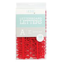 DCWVE Die Cuts with A View 1" Letter Pack Letterboard-Red (188 pcs) LP-006-00013, 1"
