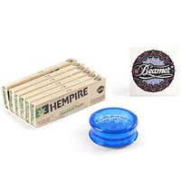 1 Pack Hempire King Size Hemp Rolling Paper with Tips + Beamer Smoke Sticker