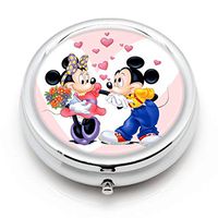DISNEY COLLECTION Pill Case Mickey Mouse and Minnie Love Couple 3 Sets Water Rust Proof Travel Portable Daily Medicine Pill Box