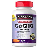 Kirkland Signature kovjw, COQ10 300 mg 100 Softgels (Pack of 3)