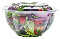 DOBI [50 Pack - 32 oz.] Salad to-Go Containers - Clear Plastic Disposable Salad Bowls with Airtight Lids, Standard Size