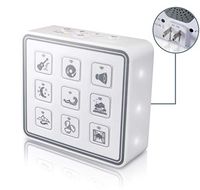Portable & Compact Plug-In Nightlight White Noise Sound Machine-Relaxing Sleep Therapy for Adults & Baby w/9 Natural Sound Settings, Auto Timer, Headphone Jack & USB Cord – For Home & Travel (white)