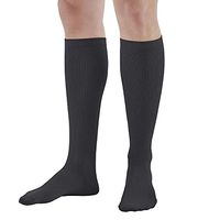Ames Walker AW Style 166 Men's Travel 15 20mmHg Knee High Socks Black Large