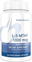 Designs for Health L-5-MTHF 1000mcg (1700mcg DFE/Dietary Folate Equivalent) - Quatrefolic, Active B9 Methylfolate 1mg (60 Capsules)