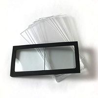 10 Clear Hood Lens Cover 2" x 4.25" and 1, GLASS 1.25 Diopter Magnifier Cheater GLASS Lens