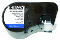Brady MC-1000-595-CL-BK Vinyl B-595 Black on Clear Label Maker Cartridge, 20' Width x 1" Height, For BMP51/BMP53 Printers