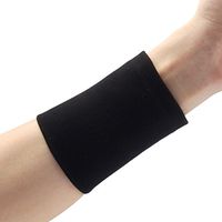 Healifty Medical Sports 2Pcs Medical Sports Wrist Bands Wrist Support Brace Breathable Injury Protector Wrist Guards Wrist Wrap Bracers(Black) - Size XXL