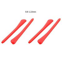 2 Pairs Eyeglass Anti-Slip Silicone Holder - Glasses Ear Hook Retainer Sleeve for Thin Metal Eyeglass Legs (Red)