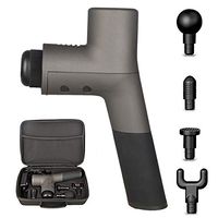 Massage Gun for Athletes, Portable Deep Tissue Muscle Massage Gun with 5 Adjustable Speed,Electric Quiet Full Body Masssager -Includes 4 Interchangeable Massage Heads and Carrying Case (Gray/Black)