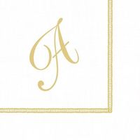 Monogram Initial A Paper Cocktail Napkins, Pack of 20