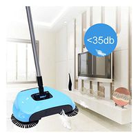 Blue Spin Hand Push Sweeper Broom Household Floor Dust Cleaning Mop No Electricity