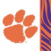 Team Sports America Clemson University Tigers Paper Cocktail Napkins