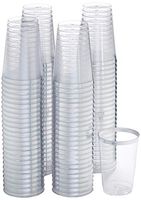 100 Count Hard Plastic 12-Ounce Party Cups/Old Fashioned Tumblers Ideal for Home, Office, Bars, Wedding, Bridal and Baby Shower, Birthday, Retirement, Anniversary, party (Silver)