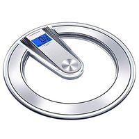 XSWZAQ Digital Bathroom Scale/Electronic Weighing Scale - Large Capacity 180kg / 400lb /28st - High Precision, Step-on, Backlight LCD Display, Slim and Smart Design(Sliver) (Color : Silver)