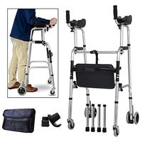 Xue Yang Shop Standard Walkers with Armrest Support Pad Thick Aluminum Alloy Rehabilitation Auxiliary Walking Frame Elderly Walking Aid Height Adjustable