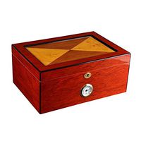 Lxc Smoking Set/Cigar Humidors humidor Cedar Wood Lining with humidifier and Hygrometer Constant Temperature and Humidity Storage and Storage Collection Large Capacity Cigarette Box 50-80 Cigar