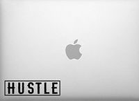 CCI Hustle Motivational Decal Vinyl Sticker|Cars Trucks Vans Walls Laptop| Black |5.5 x 1.5 in|CCI1375