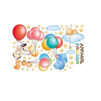 Xisheep Easter Day Home Décor ， Sticker DIY Cartoon Animal Balloon Removable Wall Decal Family Sticker Home Decor - Multicolor