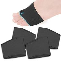 Kalevel 2 Pairs Metatarsal Pads Ball of Foot Cushions Gel Bunion Pads Forefoot Compression Sleeve for Men Women Mortons Neuroma Ball of Foot Pain Relief (Black, S)