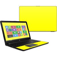 MightySkins Skin Compatible with HP 15t Laptop 15.6" (2017) - Solid Yellow | Protective, Durable, and Unique Vinyl Decal wrap Cover | Easy to Apply, Remove, and Change Styles | Made in The USA