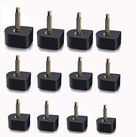 Mini Skater 24 Pairs High Heel Tips Replacement Kit U Shape Black Shoes Dowel Repair Taps Caps for Women