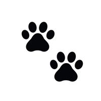 WIRESTER 3 x 3 inch - Set of 2 Black Paw Dog Removable Vinyl Decal Sticker Decoration for Car Window Wall Refrigerator iPad MacBook Laptop (Or Any Flat Surface)