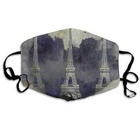 Face Mask Vintage Abstract Paris Eiffel Tower Personalized Cycling Half Face Earloop Dust Mask for Men